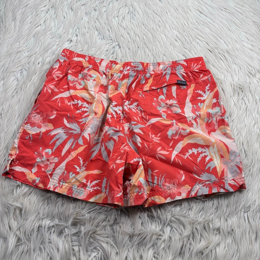 Columbia Shorts Women's L Coral Orange Floral Sandy River II Shorts Hiking Beach - Picture 5 of 5